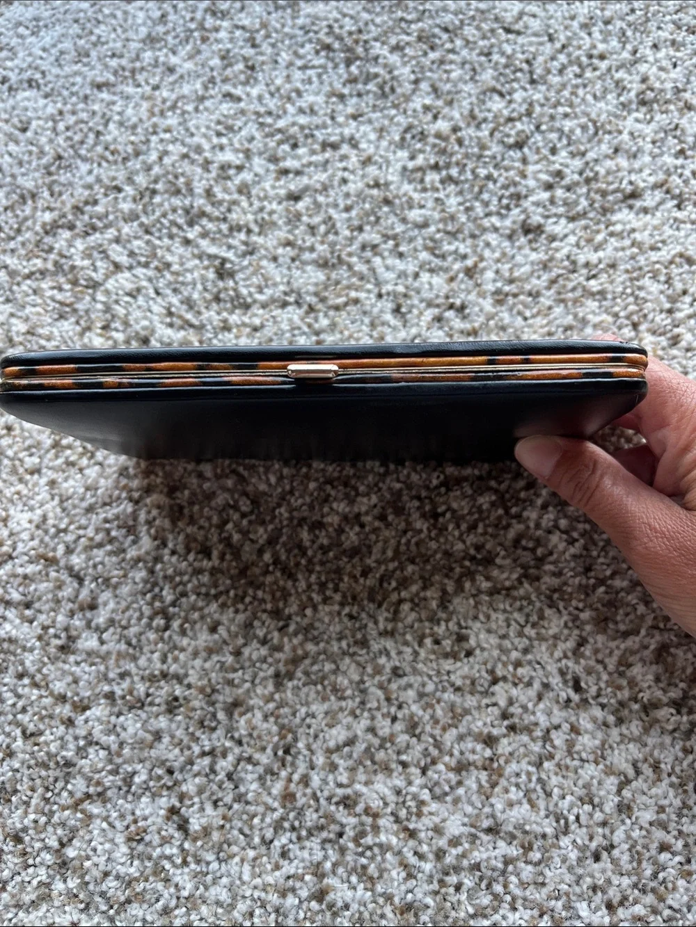 Lodis Black Leather snap wallet.